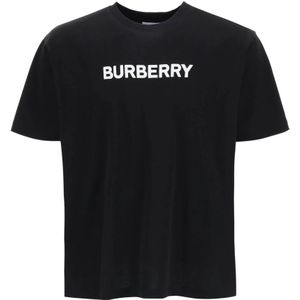 Burberry, Tops, Heren, Zwart, L, Katoen, T-Shirts