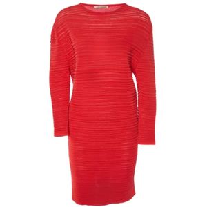 Balenciaga Vintage, Pre-owned, Dames, Rood, S, Leer, Pre-owned Knit dresses