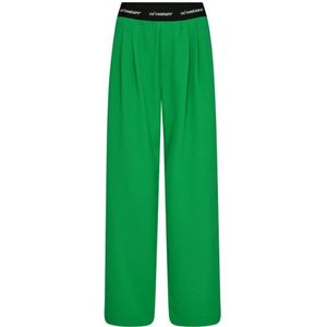 Co'Couture, Broeken, Dames, Groen, XL, Polyester, Groene Logo Pantalon Broek