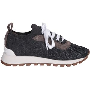 Brunello Cucinelli, Grijze Sneakers voor Dames - Stijlvol en Comfortabel Grijs, Dames, Maat:40 EU