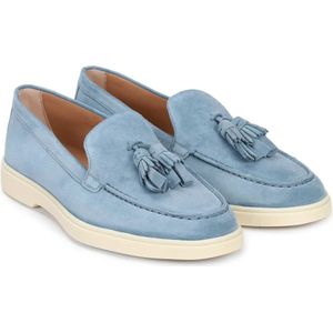 Santoni, Schoenen, Dames, Blauw, 38 EU, Stijlvolle Loafers voor Mannen