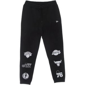 New Era, trainingsbroek NBA Multi Team Logo Zwart, Heren, Maat:L