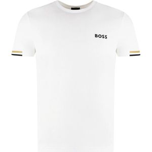 Hugo Boss, Tops, Heren, Wit, S, Polyester, T-Shirts