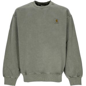 Carhartt Wip, Sweatshirts & Hoodies, Heren, Groen, M, Katoen, Groene Crewneck Sweatshirt Vista Smoke