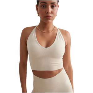 Aim'n, Tops, Dames, Beige, M, Naadloze Cross Back Bralette