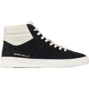 Filling Pieces, Zwarte Suède Mid Court Schoenen Zwart, Dames, Maat:37 EU