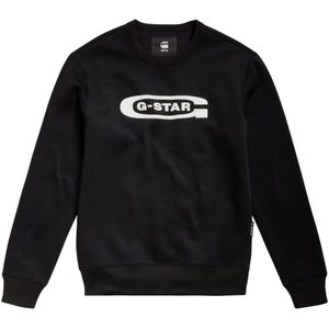 G-star, Sweatshirts & Hoodies, Heren, Zwart, M, Katoen, Old School Logo Trui