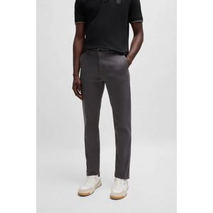 Boss Orange, Broeken, Heren, Grijs, W35 L34, Satijn, Slim Fit Satijnen Chino Broek