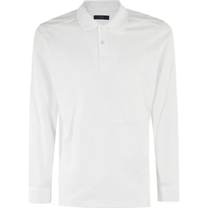 Fay, Tops, Heren, Wit, S, Lange Mouw Polo