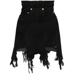 Rick Owens, Short Skirts Zwart, Dames, Maat:L