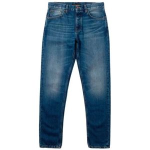 Nudie Jeans, Jeans, Heren, Blauw, W34 L32, Katoen, Slim-fit Jeans