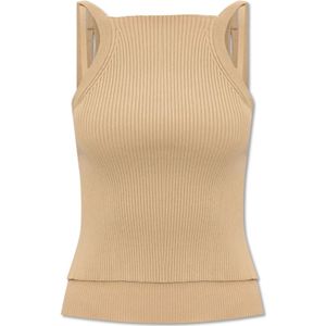 Emporio Armani, Tops, Dames, Beige, S, Polyester, Top uit de collectie