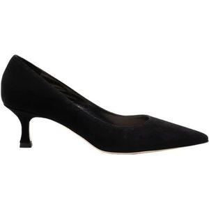 Parallele, Schoenen, Dames, Zwart, 36 EU, Suède, Zwarte Suède Pumpschoen