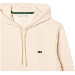 Lacoste, Sweatshirts & Hoodies, Heren, Beige, L, Katoen, Beige Sweater Collectie