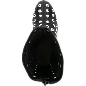 Khaite, Schoenen, Dames, Zwart, 37 EU, Leer, Studded Zwarte Leren Enkellaarzen