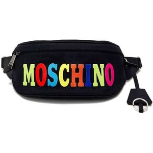 Moschino, Tassen, unisex, Zwart, ONE Size, Polyester, Multicolor Logo Heuptas - One Size
