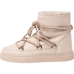 Inuikii, Schoenen, Dames, Beige, 38 EU, Leer, Crème Leren Sneaker - 37