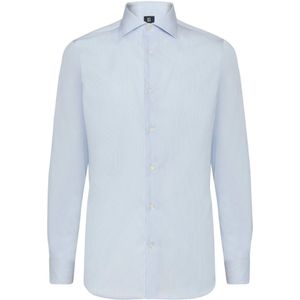 Boggi Milano, Overhemden, Heren, Blauw, S, Katoen, Formal Shirts