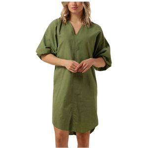 Penn&Ink N.y, Kleedjes, Dames, Groen, L, Denim, Groene Maxi Jurk