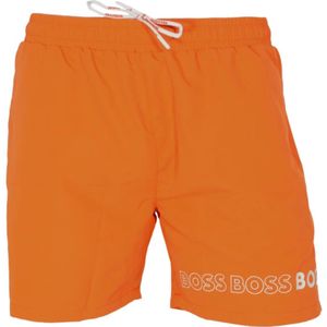 Hugo Boss, Badkleding, Heren, Oranje, M, Polyester, Strandkleding