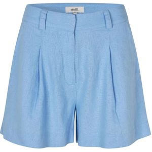 mbyM, Korte broeken, Dames, Blauw, S, Linnen, Blauwe Linnen Bermuda Shorts Cristiana