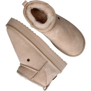 Warmbat, Schoenen, Dames, Beige, 36 EU, Suède, Beige Suède Plateau Winterlaars