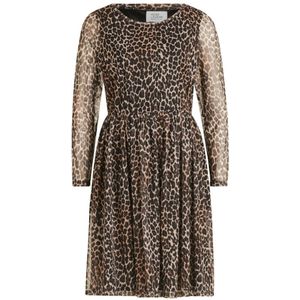 vera mont, Kleedjes, Dames, Bruin, S, Leer, Bloemen Maxi Jurk met Gerimpeld Detail