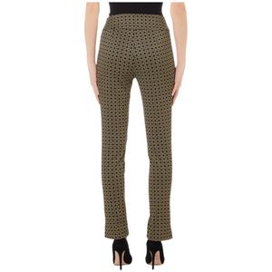 Liu Jo, Broeken, Dames, Beige, M, Beige Jacquard Broek