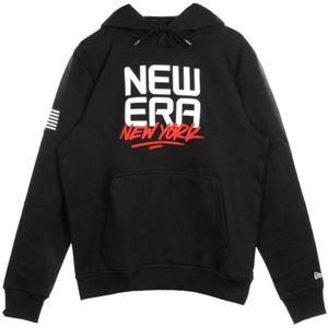 New Era, Sweatshirts & Hoodies, Heren, Zwart, L, Sweatshirt met capuchon in hedendaags