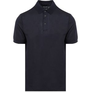 Giorgio Armani, Royal Blue Polo Shirt Blauw, Heren, Maat:L