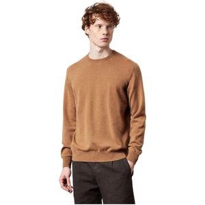 Massimo Alba, Sweatshirts & Hoodies, Heren, Bruin, XS, Kasjmier, Pure Cashmere Crewneck Sweater