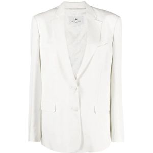 Etro, Jassen, Dames, Wit, M, Polyester, Blazers