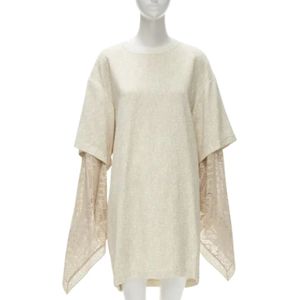 Chloé Pre-owned, Pre-owned, Dames, Beige, M, Polyester, Pre-owned Viscose dresses