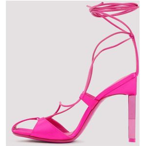 The Attico, Schoenen, Dames, Roze, 36 EU, Leer, Adele Lace-Up Pump in Fuchsia