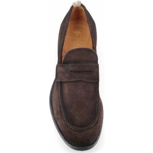 Officine Creative, Schoenen, Heren, Bruin, 44 EU, Suède, Bruine Suède Loafer Schoen