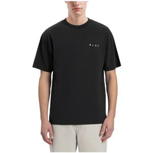Olaf Hussein, Tops, Heren, Zwart, XL, Schattig Sneeuwpop Gezicht Grafisch T-Shirt