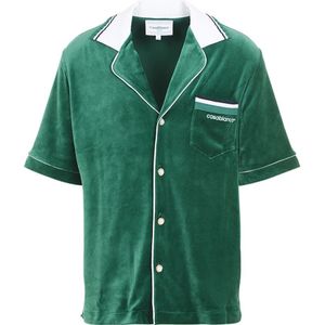 Casablanca, Overhemden, Heren, Groen, XL, Katoen, Groene shirts voor mannen Aw 24