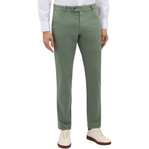 Brooks Brothers, Broeken, Heren, Groen, W44, Katoen, Groene Stretch Katoenen Chinos