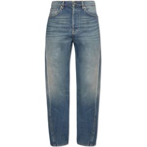 Lanvin, Jeans, Heren, Blauw, W32, Katoen, Jeans met vintage-effect