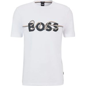 Hugo Boss, Katoenen Polo Shirt Wit, Heren, Maat:2XL