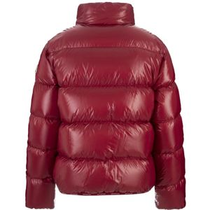 Moncler, Jassen, Dames, Rood, M, Nylon, Rode Abbadia Donsjas