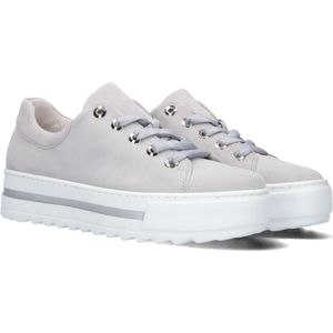 Gabor, Schoenen, Dames, Grijs, 44 EU, Leer, Grijze Lichtgewicht Platform Sneakers