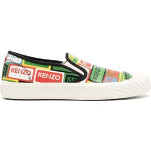 Kenzo, Multicolor Slip On Sneakers Groen, Heren, Maat:42 EU