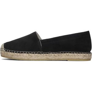 Fred De La Bretoniere, Schoenen, Dames, Zwart, 39 EU, Suède, Zwarte Espadrilles met Geweven Detail