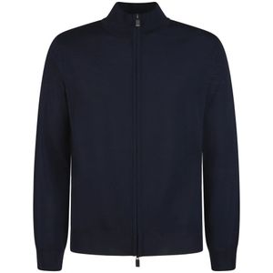 Canali, Sweatshirts & Hoodies, Heren, Blauw, 4Xl, Blauwe Sweaters voor Heren