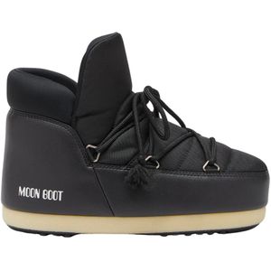 Moon Boot, Schoenen, Dames, Zwart, 39 EU, Leer, Geïsoleerde Waterdichte Laars met Nylon Pumps