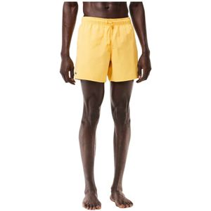 Lacoste, Korte broeken, Heren, Geel, XL, Polyester, Gerecyclede sneldrogende zwemshorts geel