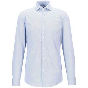 Hugo Boss, Overhemden, Heren, Blauw, 2Xl, Leer, Normaal Overhemd