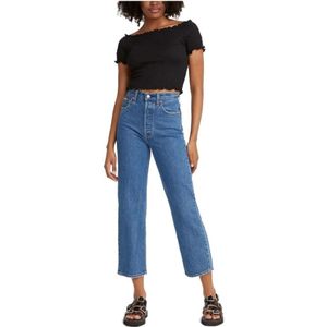 Levi's, Cropped Jeans Blauw, Dames, Maat:W26 L29