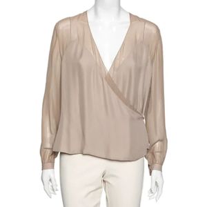 Ralph Lauren Pre-owned, Pre-owned Silk tops Grijs, Dames, Maat:M